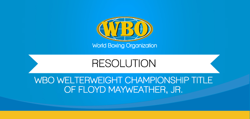 WBO resolution mayweather