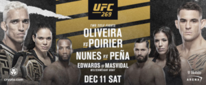 UFC 269 CARD IS SET