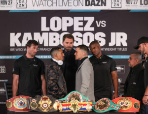LOPEZ VS. KAMBOSOS JR. WILD MEDIA WORKOUT & HEATED PRESS CONFERENCE VIDEO