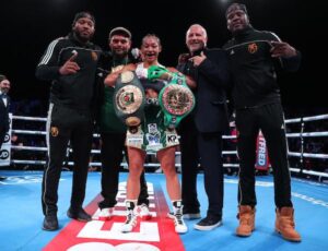 Alycia Baumgardner Knocks Out Terri Harper to Win WBC/IBO Junior Lightweight Title