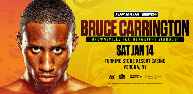 Bruce Carrington Added to Top Rank Undercard