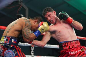 War broke out in front of a sold-out crowd of fans for Mexican Independence Day, as the still undefeated knockout artist William “El Camarón” Zepeda (29-0, 25 KOs) added another stoppage to his record and retained his WBA Continental Americas Lightweight Title in a blowout of Mercito “No Mercy” Gesta (34-4-3, 17 KOs).