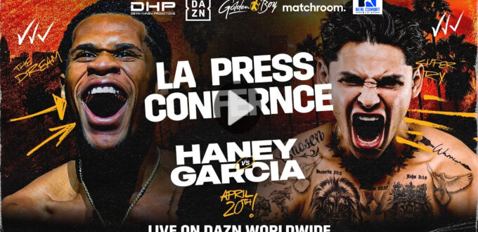DEVIN HANEY VS. RYAN GARCIA HEATED LIVE LA PRESS CONFERENCE & NYC PRESS CONFERENCE