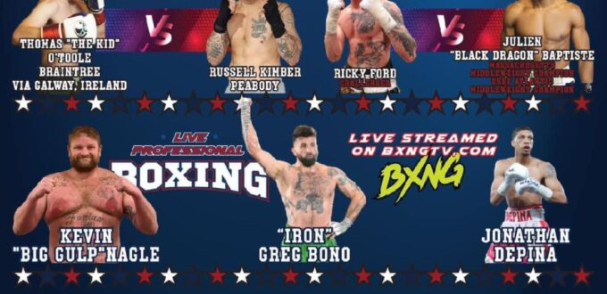 “Rumble at the Rink” card announced “Granite Chin Box Off” tournament & Two exciting title fights and hot prospects in Quincy, MA