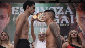 Weigh-In Results & Photos: Rafael Espinoza vs. Arnold Khegai From San Luis Potosi, Mexico
