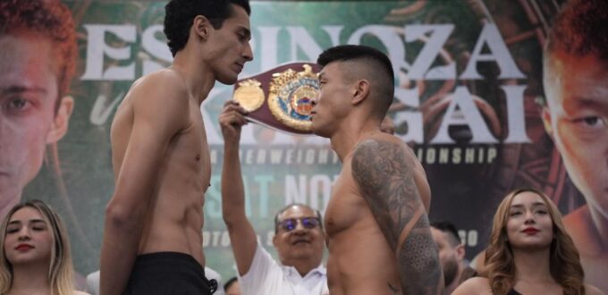 Weigh-In Results & Photos: Rafael Espinoza vs. Arnold Khegai From San Luis Potosi, Mexico