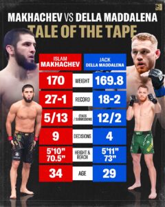 UFC 322 Tale of the Tape