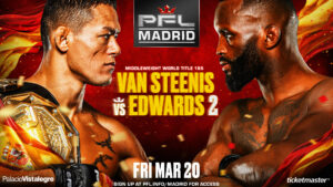 PFL MADRID TO BE HEADLINED BY COSTELLO VAN STEENIS VS. FABIAN EDWARDS