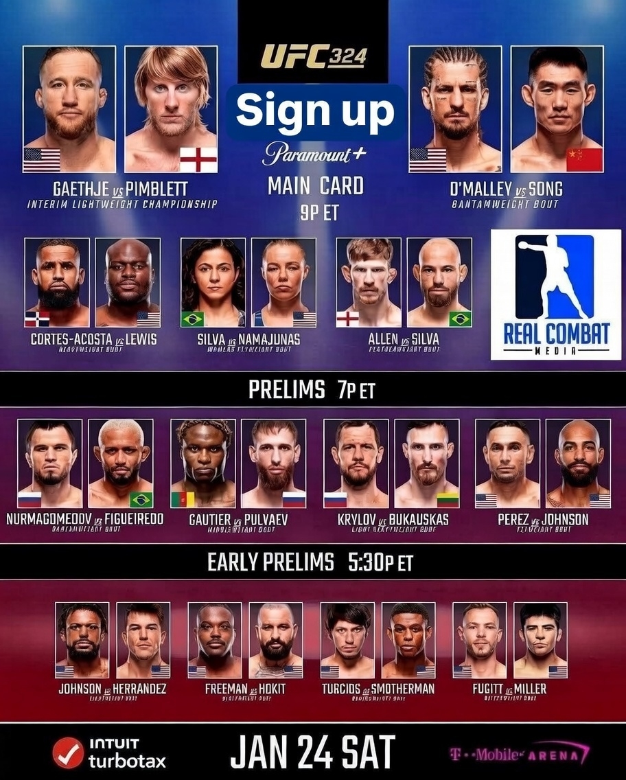 UFC 324 PARAMOUNT+ WEIGH-IN, MEDIA DAY, PRESSER, BETTING ODDS, COUNTDOWN SHOW & HOW TO WATCH!