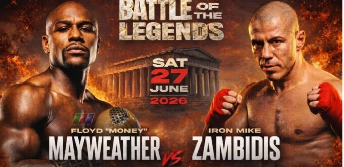 FLOYD MAYWEATHER TO FACE ‘IRON’ MIKE ZAMBIDIS IN FULL-CONTACT EXHIBITION BOUT IN GREECE