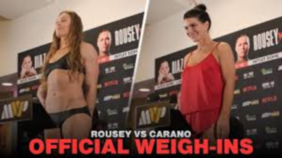 Ronda Rousey vs. Gina Carano Weigh in Video