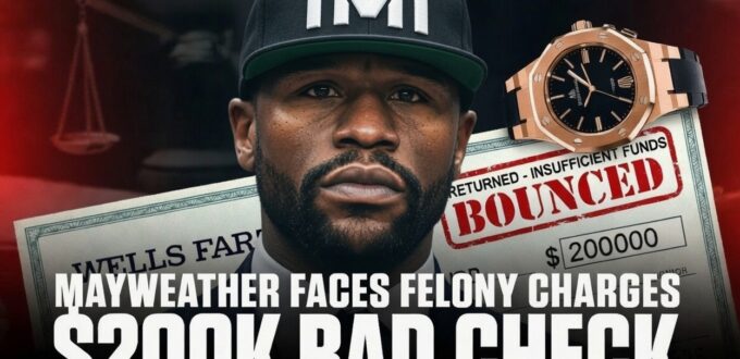 Floyd Mayweather Alleged Financial Fall Continues - Faces Two Felonies For Allegedly Passing Bad Checks