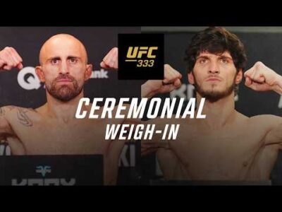ufc 333 volkanovski vs evloev weigh in