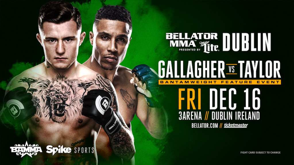 JAMES GALLAGHER SET FOR BANTAMWEIGHT CO-MAIN EVENT AT ‘BELLATOR 169: 24 b169_dublin_1920x1080_gallagher_v_taylor