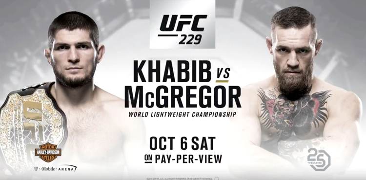 UFC 229 Khabib vs Conor Fight Poster 750