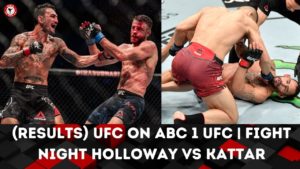 UFC on ABC 1 Results