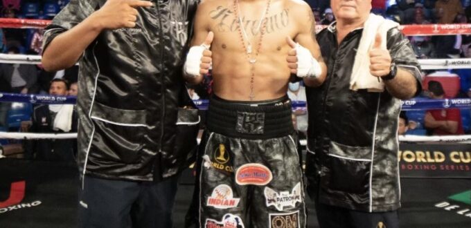 Torres posed in ring 1