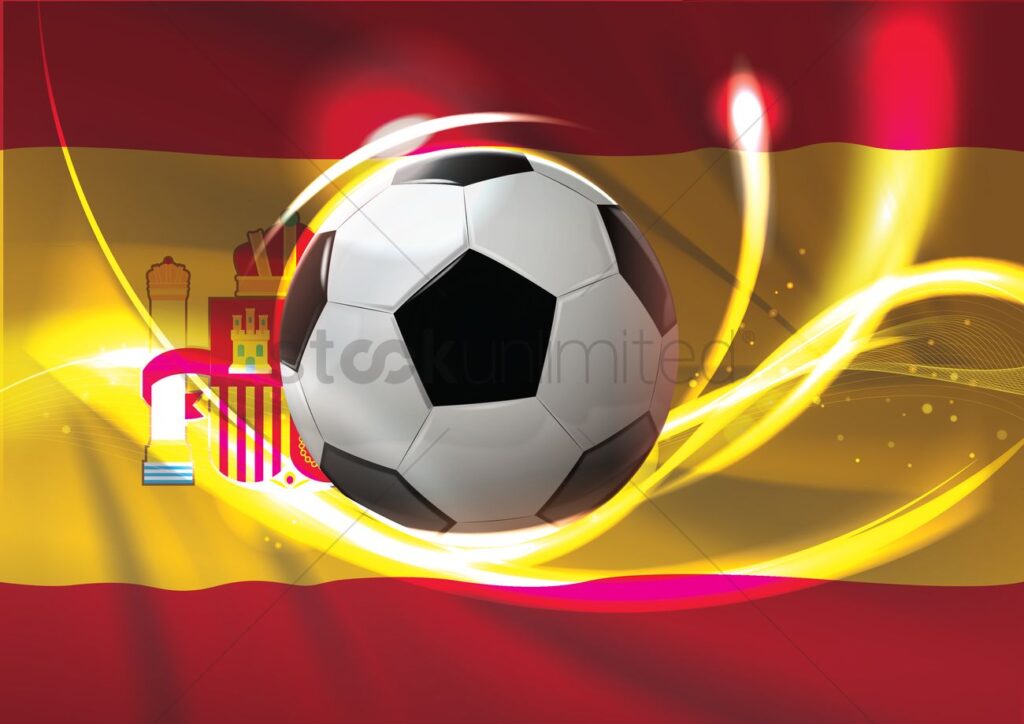 spain flag with soccer ball 1741356