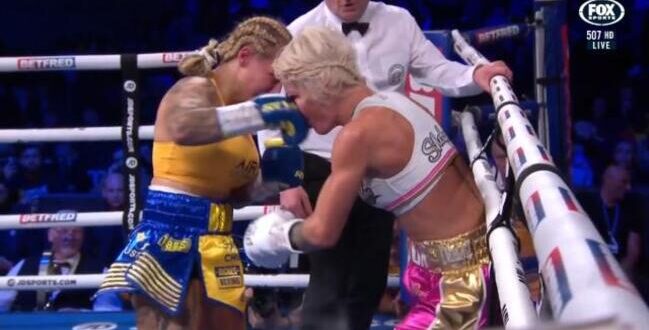 Ebanie Bridges Stops Shannon O'Connell in Leeds