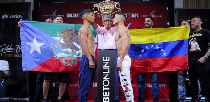 FINAL WEIGHTS, VIDEOS AND PHOTOS FOR ACOSTA VS. CORDOVA 14 FINAL WEIGHTS, VIDEOS AND PHOTOS FOR ACOSTA VS. CORDOVA