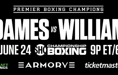 TOP MIDDLEWEIGHT CARLOS ADAMES DEFENDS INTERIM TITLE AGAINST FORMER UNIFIED CHAMPION JULIAN WILLIAMS