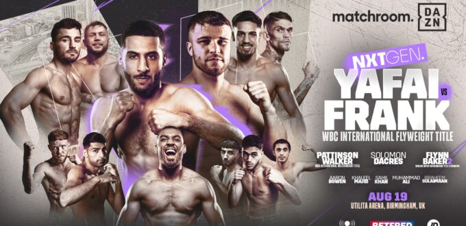 GALAL YAFAI HEADLINES BIRMINGHAM NXTGEN CARD AGAINST TOMMY FRANK ON AUGUST 19