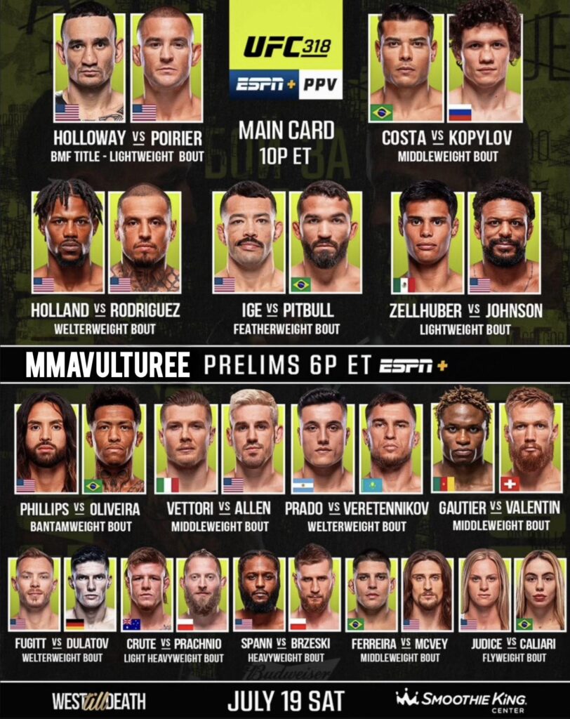 UFC 318 Card
