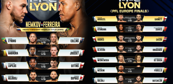 PFL LYON FULL CARD LOCKED-IN FOR DECEMBER 13 AT THE LDLC ARENA