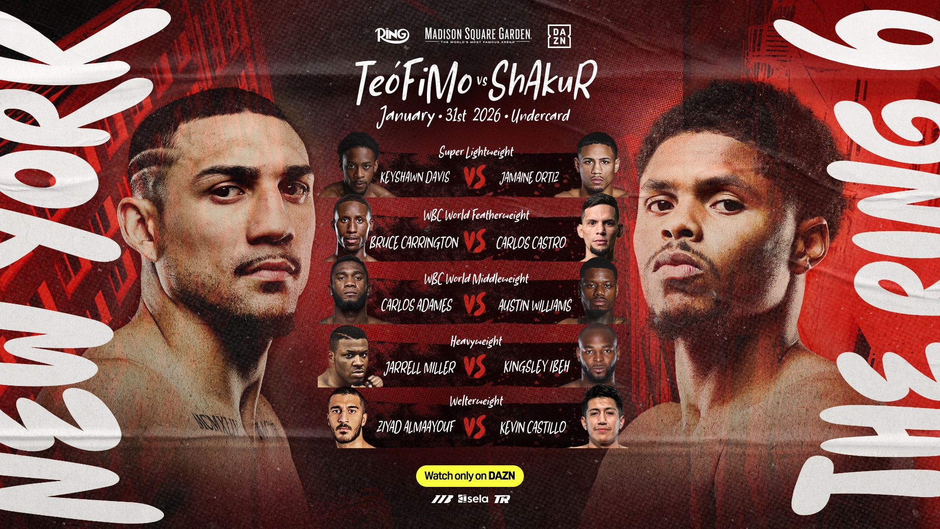 TWO HUGE WORLD TITLE FIGHTS ADDED TO ‘THE RING 6’ – PLUS THE RETURN OF KEYSHAWN DAVIS