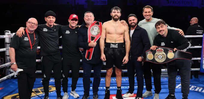 Pat Brown Stops Vasil Ducar to Win the WBA International and IBF Intercontinental Cruiserweight title in Planet Ice, Altrincham 52 Pat Brown Wins