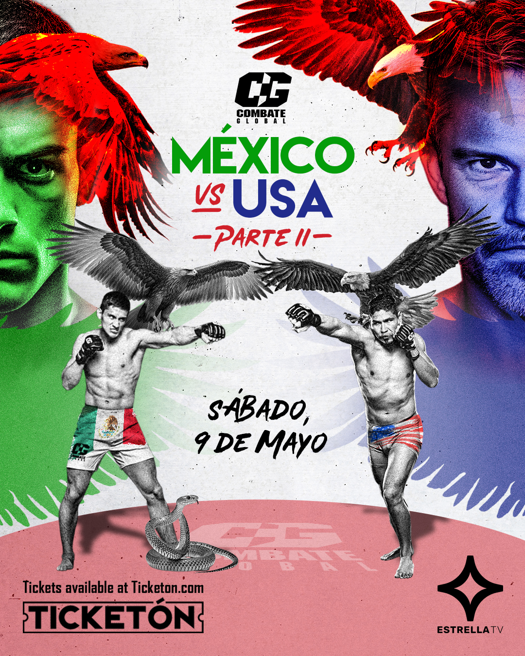 COMBATE GLOBAL ANNOUNCES COMPLETE FIGHT CARD FOR ‘MEXICO VS. USA PART II’ ON SATURDAY, MAY 9 IN BURBANK, CALIFORNIA