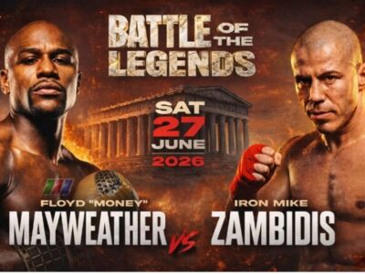 FLOYD MAYWEATHER TO FACE ‘IRON’ MIKE ZAMBIDIS IN FULL-CONTACT EXHIBITION BOUT IN GREECE