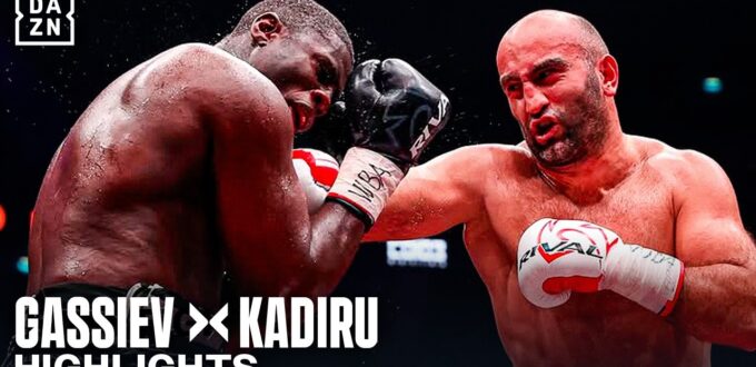 MURAT GASSIEV STOPS PETER KADIRU IN ROUND 6, RETAINS WBA HEAVYWEIGHT TITLE IN FIRST DEFENSE & JOE JOYCE QUITS - VIDEO HIGHLIGHTS 13 maxresdefault