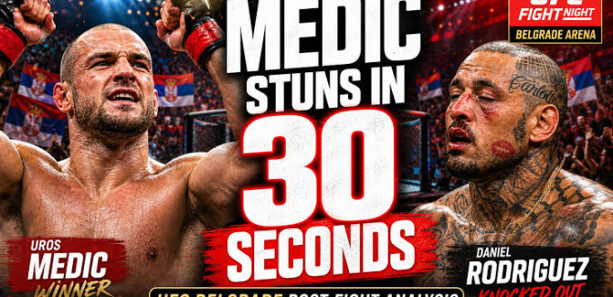 UFC Belgrade Recap: Uros Medic Blitzes Daniel Rodriguez in 30 Seconds as UFC Fight Night 283 Sets Finish Records - Video 15 UFC Belgrade Recap: Uros Medic Blitzes Daniel Rodriguez in 30 Seconds as UFC Fight Night 283 Sets Finish Records - Video