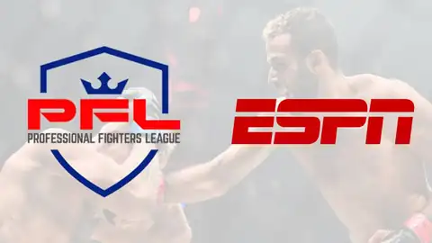 ESPN and PFL logos over an MMA fight