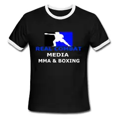 Black Real Combat Media MMA and Boxing t-shirt