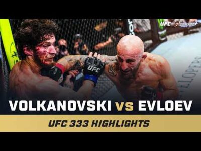 Alexander Volkanovski vs Movsar Evloev UFC 333 video highlights