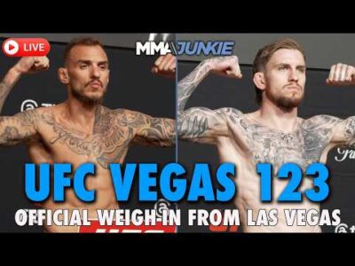 UFC Vegas 123 Moicano vs Nolan official weigh-in and faceoffs