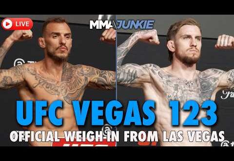 UFC Vegas 123 Moicano vs Nolan official weigh-in and faceoffs